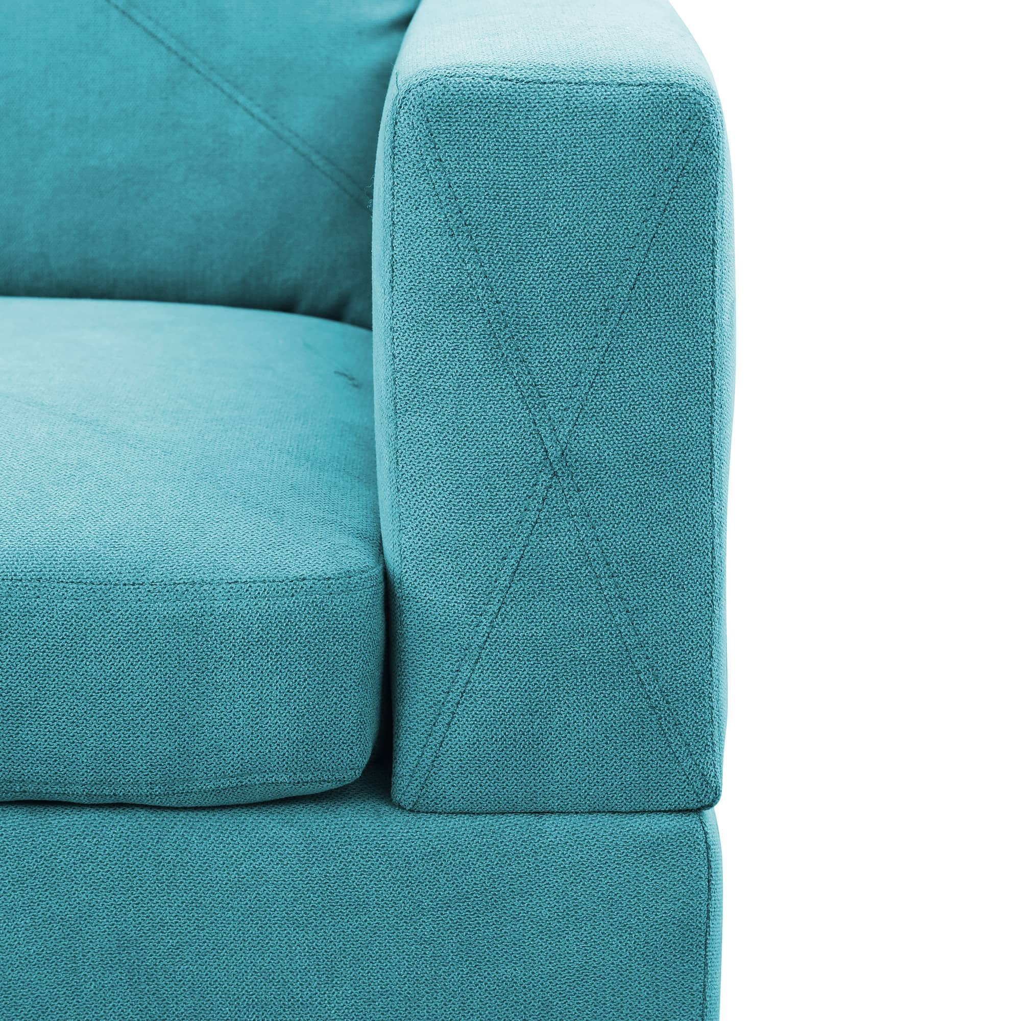 MAYEERTY Linen 3-Piece Living Room Sofa Set，Aqua Blue