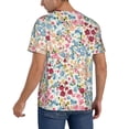 thumbnail image 2 of Hirioo Trendy Floral Design for Men's Baseball T-shirt Shirts Short Sleeve Casual Summer Button Stretch T Shirts,Size S-4XL-3X-Large, 2 of 7
