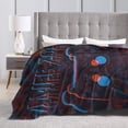 thumbnail image 4 of DouZhe Ultra-Soft Micro Fleece Lightweight Flannel Bed Blanket, Abstract Gamer Zone Games Area Print Cozy Warm Throw Blankets, 50"x40", 4 of 7