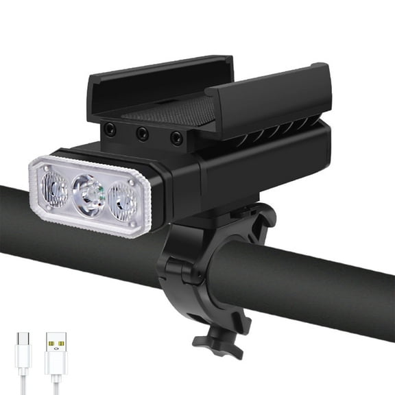 Bike Light, Rechargeable Bike Lights for Night Riding, 3 LEDS Super Bright Bicycle Light, IP65 Waterproof Bike Headlight with 6 Modes for Road Mountain