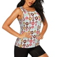 thumbnail image 2 of Fotbe Colorful Donuts Blusas Sin Mangas para Mujer – Estilo Casual, Corte Suelto, Slim-Fit, Cuello Redondo Deportivo, Tops de Verano para Gimnasio y Yoga-Medium, 2 of 7