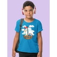thumbnail image 2 of Giraffe On A Boat T-Shirt Juniors -Image by Shutterstock,  Small, 2 of 4