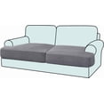 thumbnail image 1 of Housse de Coussin Extensible pour Canapé 1 Pce (1 Ivoire), 1 of 6