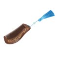 thumbnail image 4 of Peine de madera Peine de masaje para cabello a prueba de estática de sándalo vintage Caja de regalo exquisita con borla azul, 4 of 10