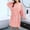 Hot Pink, variant on Women's Autumn and Winter Coral Fleece Solid Color Quick-Drying Water-Absorbing Long-Sleeved Binding Bathrobe Nightgown