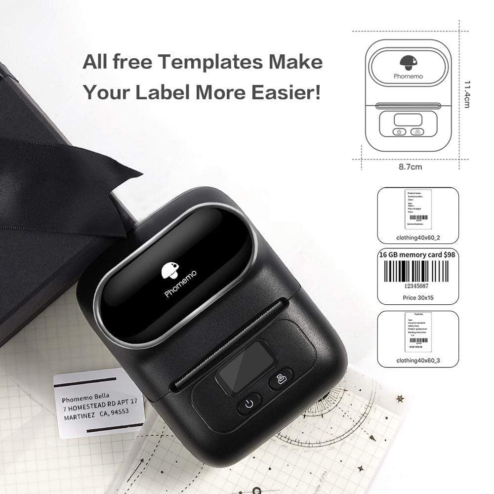 Label Maker Machine, Phomemo M110 Portable Label Printer,Mini