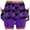 Dark Purple, variant on Halloween Mid Rise Culottes Women's Athleisure Two Piece Culottes with Pockets Slit Skirt