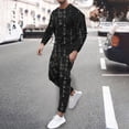 thumbnail image 2 of Honeeladyy Men's Tracksuit 2 Piece Long Sleeve Print Pullover Jogging Track Suit Athletic Casual Sweatsuit #Md-White-XXXL, 2 of 5