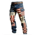 thumbnail image 3 of CONZONE American 250Th Anniversary Mens Cargo Pants Patriotic Usa Flag Graphic Wide Leg Cargo Pants for Men Lightweight Relaxed Fit 4Th Of July Trousers With Pockets, 3 of 4
