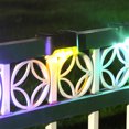 thumbnail image 1 of Lámpara 4 luces de pared para escalones de cubierta solar, Lámpara decorativas para vallas y escaleras (negro/luz de color) Ndcxsfigh Nuevos Originales, 1 of 9