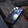 thumbnail image 4 of FINCIBO Soft Rubber Protector Cover Case for Apple iPhone 13 6.1" 2021 (NOT FIT Apple iPhone 13 mini 5.4" 2021/iPhone 13 Pro 6.1" 2021/iPhone 13 Pro Max 6.7" 2021), The Starry Night Van Gogh, 4 of 5
