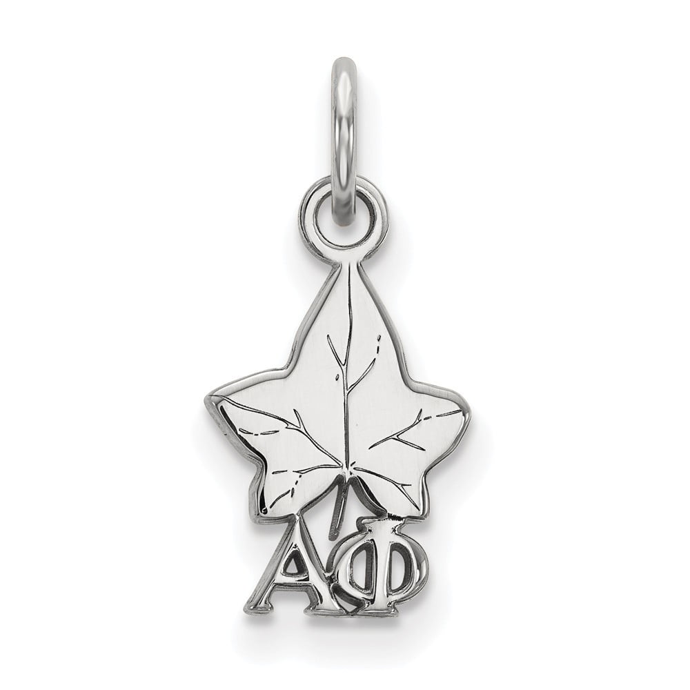 Roy Rose Jewelry Sterling Silver Alpha Sigma Alpha Heart Pendant
