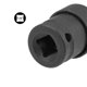 thumbnail image 3 of Enchufe de impacto universal de 1/4 de pulgada, acero Cr-V, 3 of 4