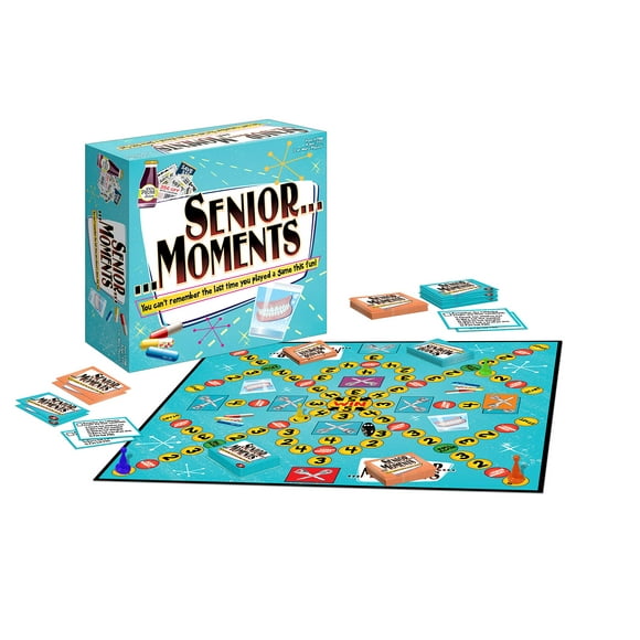TDC Games Senior Moments Board Game - Funny Memory Games for Adults, Perfect for Game Nights