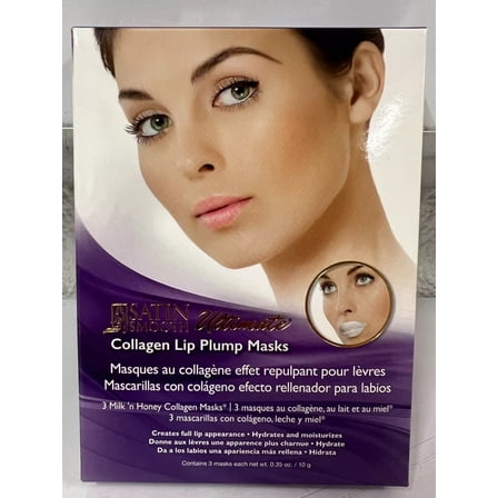 3-Pack Satin Smooth Ultimate Collagen Lip Plump Masks Milk 'N Honey