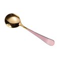 thumbnail image 4 of Spoon Stainless Rounded Edges Long Tools Spoons Comfortable Handle Spoons Handles Reusable Care Sifter Restaurant Kitchen Tools Soup Porridge Pink, 4 of 7