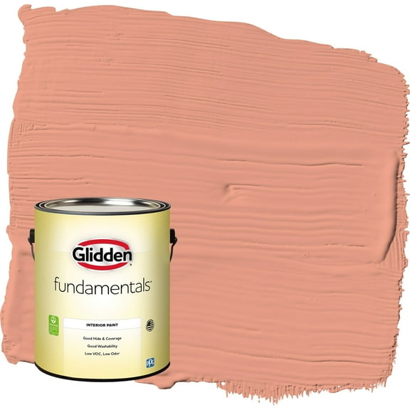 Glidden Fundamentals Opal Fire / Orange Eggshell Interior Paint, 1 Gallon
