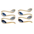 thumbnail image 1 of 12X Ceramics Soup Spoons Set of Japanese Soup Spoon Long Handle Soup Spoons for Pho Ramen Noodles Wonton Dumpling Rice, 1 of 5