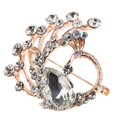 thumbnail image 1 of Broche de cristal con forma de Animal de para mujer, Pin, disfraz, regalo de joyería de boda Blanco Yuyangstore broches de cristal para las mujeres, 1 of 6