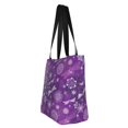thumbnail image 6 of Lafuoo Purple Snowflakes Pattern Canvas Backpack, Zipper Laptop Backpack Travel Bag Sports Bag Unisex-One Size, 6 of 7