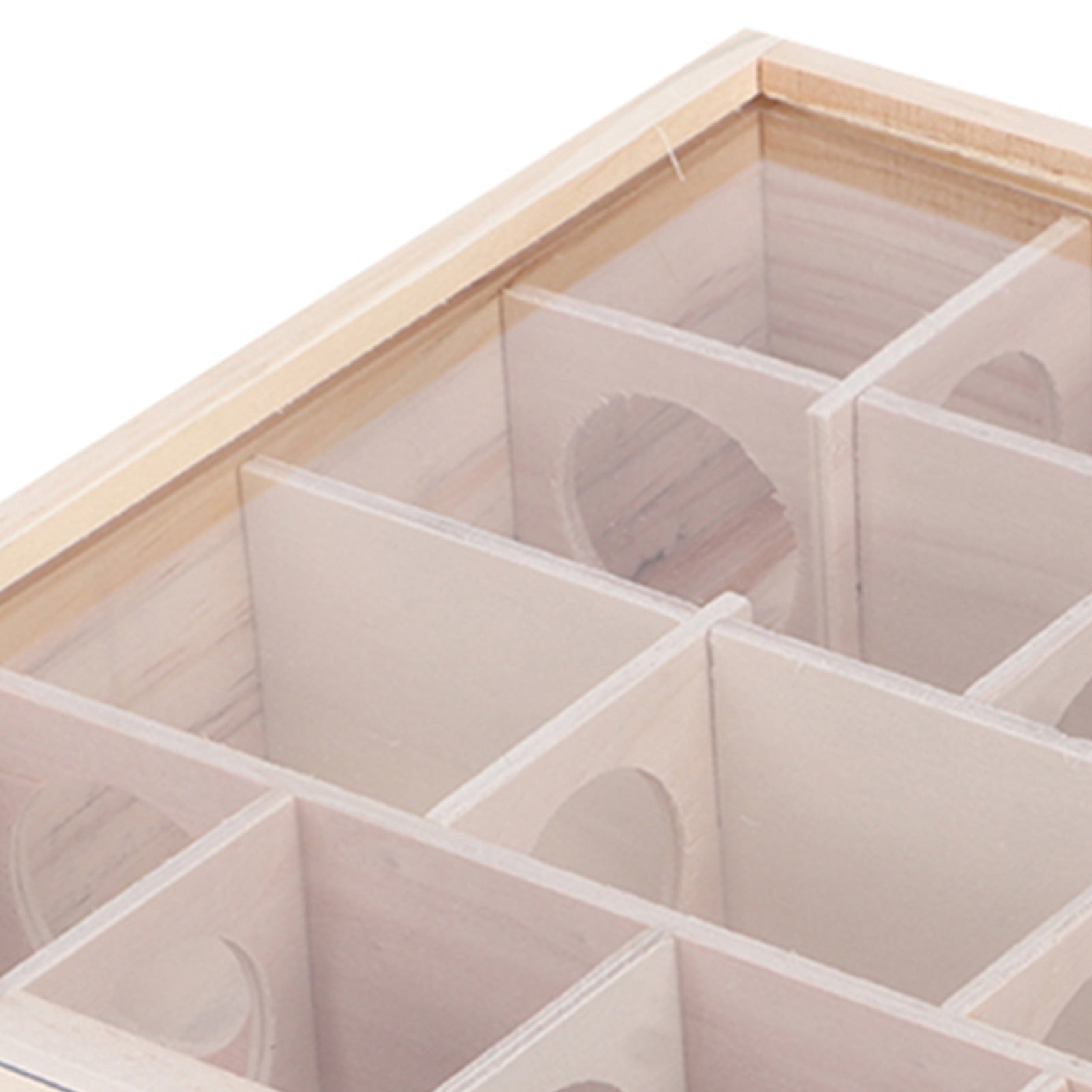 NFTIGB Natural Wood Hamster Maze Toy Interactive Small Pet Activity Center with Acrylic Glass Cover (9.8 inches / 25 cm) [cite: 8, 12]