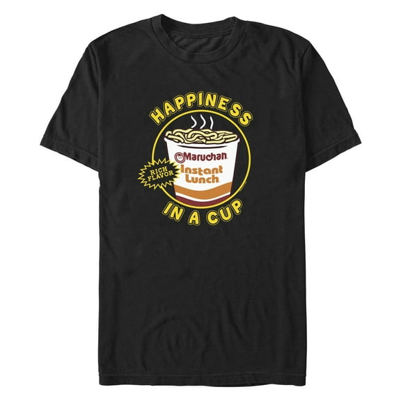 Men's Maruchan Happiness in a Cup Graphic Tee Black Small