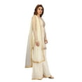 thumbnail image 5 of Trendmalls Women's Wear Net Fabric Wedding Wear Embroidered Straight Kurta Palazzo Suit set, 5 of 7