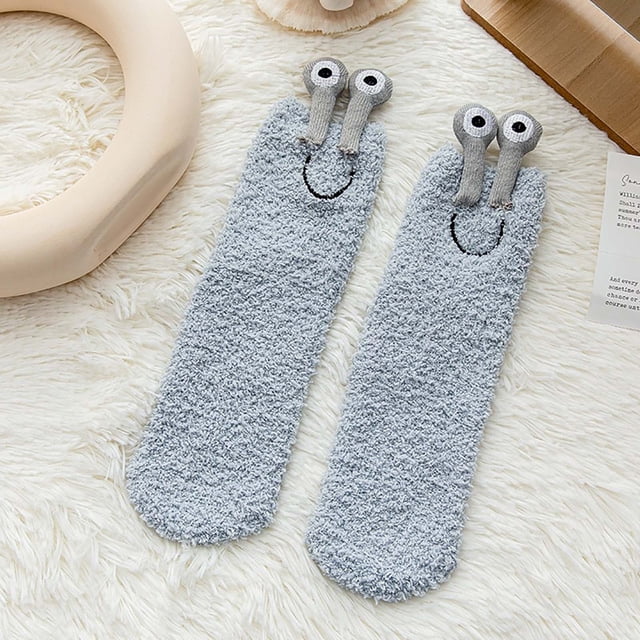 XWSHYW Decoraciones para El Hogar Calcestine Tube Medio, Calcetine Vellón Coral Grueso, Calcetine Casual Vellón Coral Color Sólido, Calcetine para El Hogar
