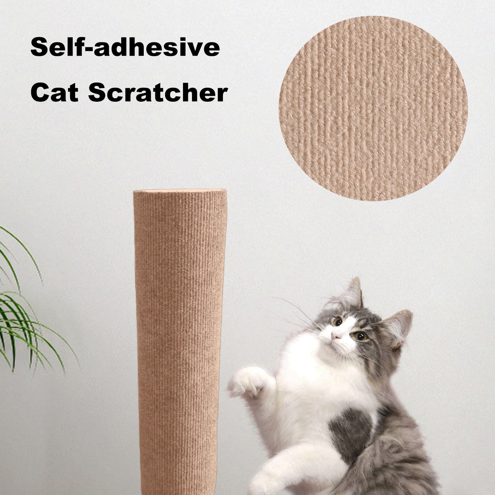 YIFAEUX Cat Scratching Post Wall Mounted Self-adhesive Cat Scratching Stick Cat Climbing Frame Pet Scratcher Funiture Protector