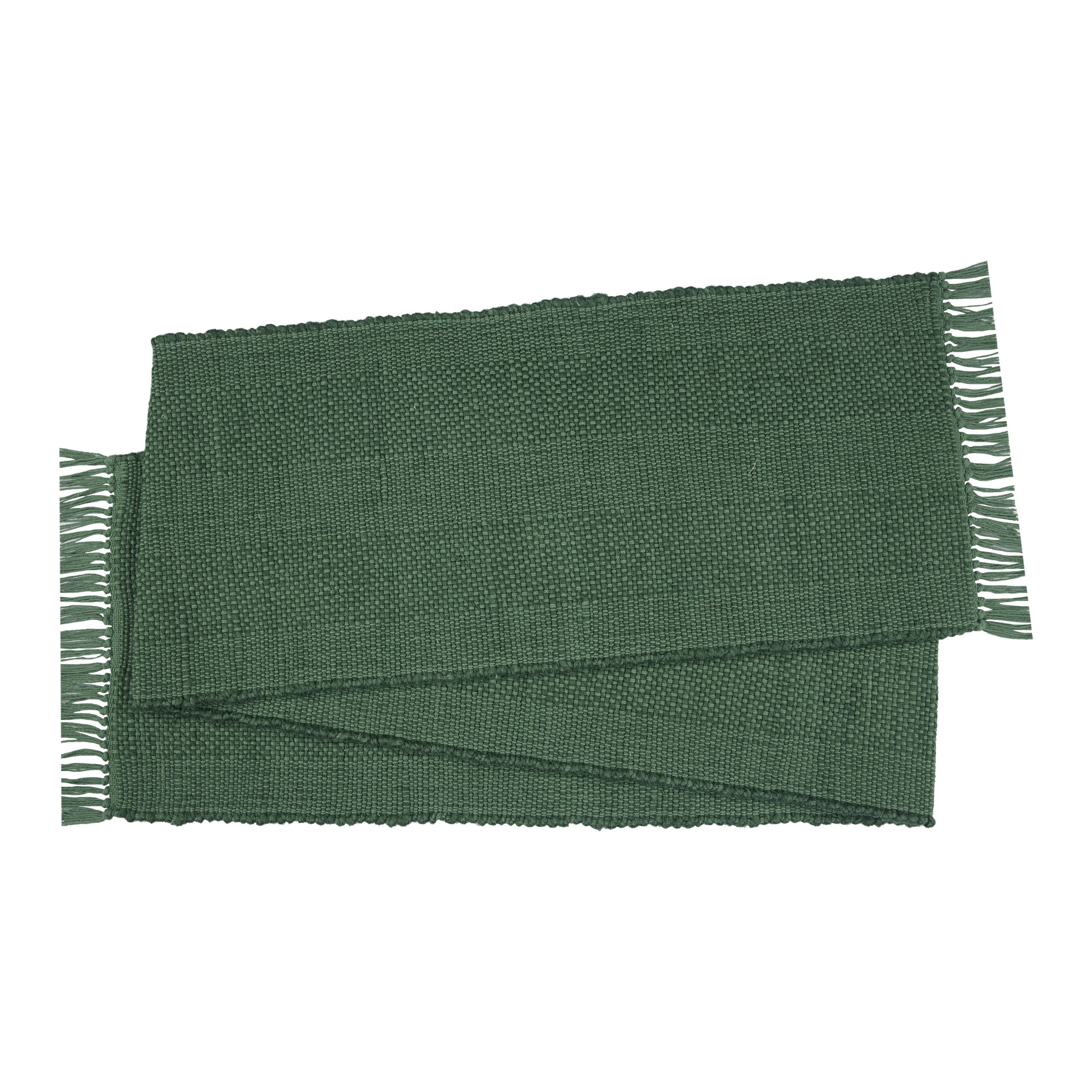 Holiday Chunky 13" x 72" Table Runner - 80% Jute, 20% Cotton, Green