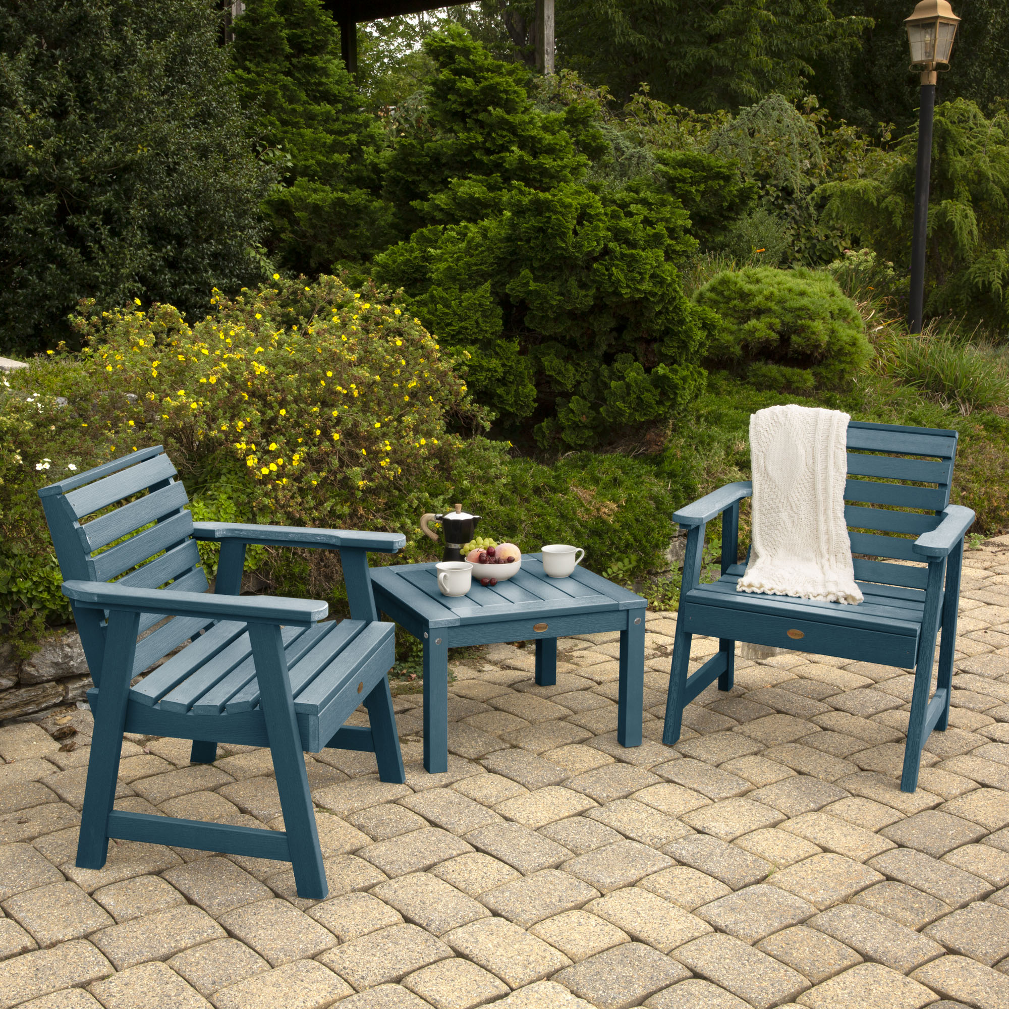 Highwood 3pc Weatherly Garden Chair Set with 1 Adirondack Square Side Table - image 2 of 6