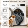 thumbnail image 6 of Catalonia Waterproof Blanket for Bed Couch Sofa, Soft Liquid Pee Proof Pet Blanket for Dog Puppy Cat, Reversible Sherpa Fleece Furniture Protector, 40x60 inches, Grey, 6 of 7