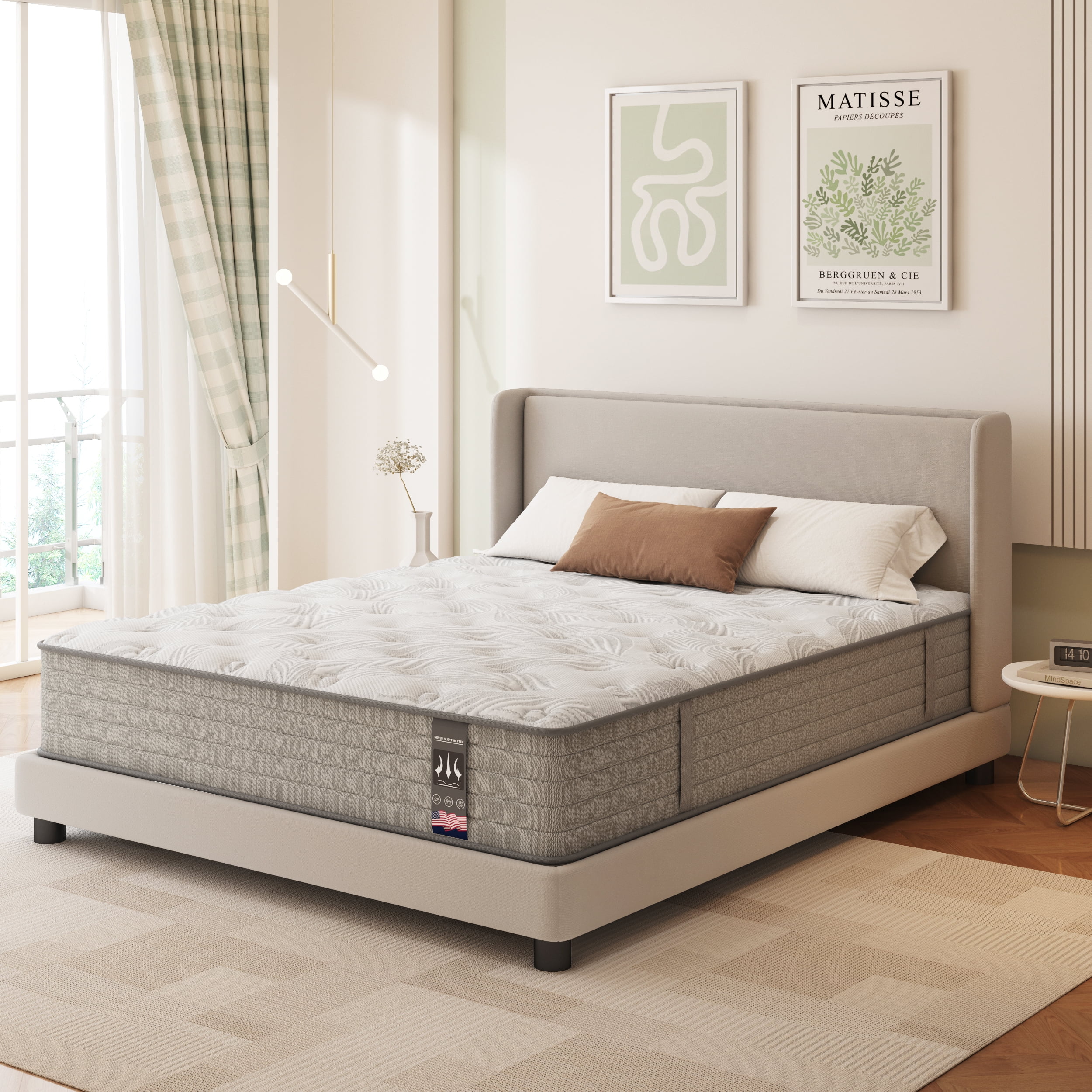 KOW Mattress 12 inch Full Size, Gel Memory Foam Hybrid Mattress in a Box, Cozy Sleep