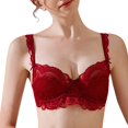 thumbnail image 1 of Aayomet Bralettes pour Femmes Soutien-Gorge Transparent à Armatures Non Rembourré pour Femmes (Vin, 80B), 1 of 4