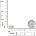 thumbnail image 6 of Gem Stone King 10K Yellow Gold Simulated White Opal and Blue Diamond 3-Stone Ring for Women | 0.50 Cttw | Round Cabochon 6MM | Gemstone October Birthstone | Size 6, 6 of 6