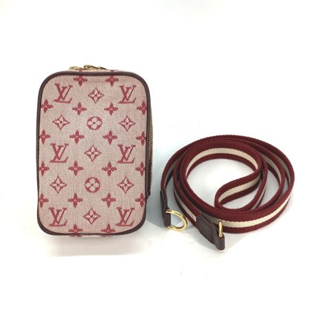 Pre-Owned Louis Vuitton M60001 Monogram mini Shoulder Bag Pochette with strap Pouch Cherry Red (Good)