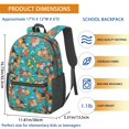 thumbnail image 3 of German Shepherd and Floral Blue 17" School Backpacks for Teens,Waterproof Oxford Fabric,S-Shape Padded Straps for School,Travel,Hiking,Camping, 3 of 6