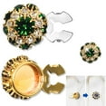thumbnail image 3 of WMQPNNS New Trending Rhinestone Button Covers Buttons for Clothing Detachable Shirt Button Clips Buttons Jewelry Button Snaps with Pliers for Dress Suit Tux Shirt Accessories 1Pc, 3 of 3