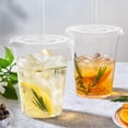 thumbnail image 2 of 20 Pcs 16 oz Clear Plastic Cups with Lids and Straws, Sturdy Food-Safe Disposable Cups for Iced Coffee, Smoothies and Cold Beverages, 2 of 6