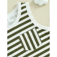 thumbnail image 6 of Bagilaanoe Newborn Baby Boys Summer One-pieces Striped Print Sleeveless Jumpsuit 3M 6M 12M 18M Infant Romper Casual Clothing, 6 of 8