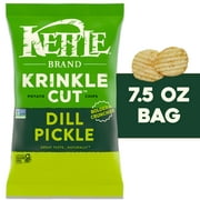 Kettle Brand Potato Chips, Krinkle Cut, Dill Pickle Kettle Chips, 7.5 oz