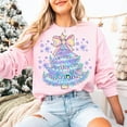 thumbnail image 1 of Colorful Glitter Coquette Christmas Tree Sweatshirt, Christmas Sweatshirt, Holly Jolly Sweatshirt, Christmas Sweatshirt, Christmas Coquette Sweatshirt, Merry Christmas Sweatshirt, 1 of 4