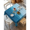 thumbnail image 6 of Sky Blue Ombre Table Cloth, Modern Abstract Art Ocean Oil Painting Waterproof Tablecloth for Square Tables, Reusable Washable Fabric Table Cover for Restaurant Kitchen Dining Tables 54"x54", 6 of 6