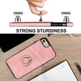 thumbnail image 7 of Dteck Wallet Case for iPhone 8 / iPhone 7 / iPhone SE 3rd Gen 2022 / iPhone SE 2nd Gen 2020, Slim PU Leather Card Holder Case with Ring Holder Stand, Pink, 7 of 7