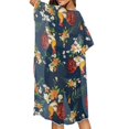 thumbnail image 3 of HELLHERO Rooster Floral Bathing Suit Cover Up High Quality Fabrics Loose Free Size Bikini Cover Up for Women, 3 of 5