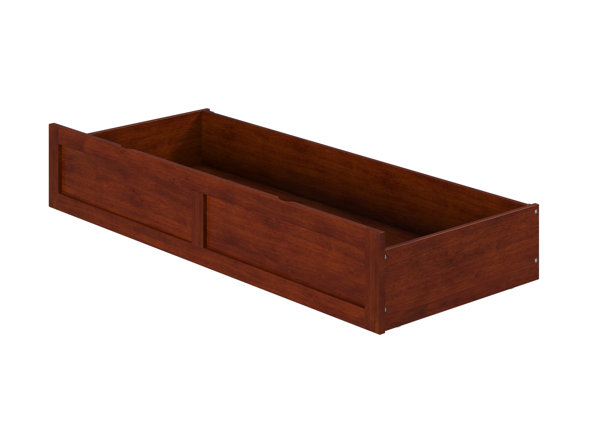AFI Under Bed Foot Drawer Storage Drawer for Platform Beds, Queen, Walnut
