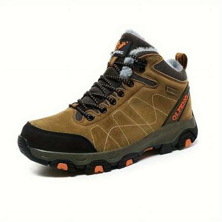 

GUANGZHYZYFUS Warm Plush Lined High Top Unisex Boots for Comfy and Durable Hiking Non Slip Men‘s and Women‘s Outdoor Footwear