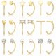 thumbnail image 1 of Chenchen 14K Gold Huggie Half Hoop Earrings,Cartilage Helix Open,Backless Earrings for Women,9 Pairs Hypoallergenic 316L Stainless Steel Jewelry Set,Trending Valentine's Day Gifts, 1 of 1