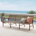 thumbnail image 3 of Crosley Furniture Ridley Coastal Wicker Outdoor Sofa in Distressed Gray/Brown, 3 of 14