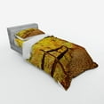 thumbnail image 2 of Ambesonne Landscape Bedding Set 3 Pcs, Fall Trees Leaf Road, Twin, Ginger Yellow Marigold, 2 of 2